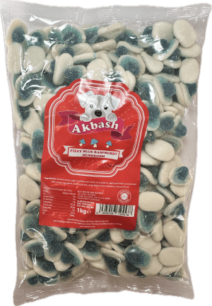 AKBASH Fizzy Blue Raspberry Mushrooms 1KG